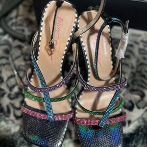 Betsey Johnson Colorful Strappy Heels